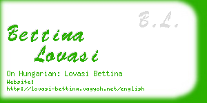 bettina lovasi business card